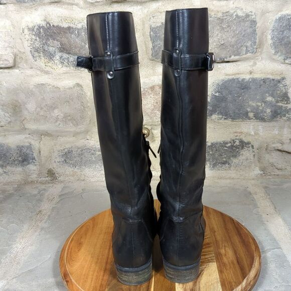 SAM Edelman black leather boots Patton size 7 riding - Picture 7 of 14